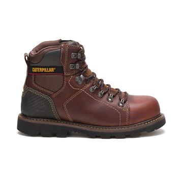 Caterpillar Alaska 2.0 Steel Toe Férfi Munkavédelmi Bakancs Barna | CAT068-HU