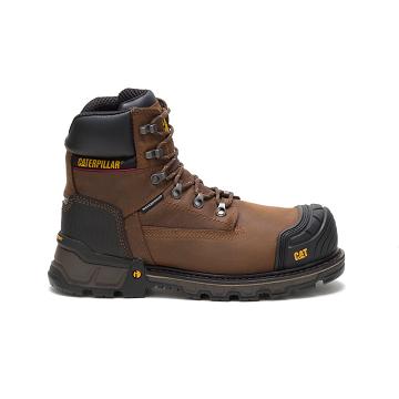 Caterpillar Excavator XL 6" Waterproof Composite Toe Férfi Vízálló Bakancs Kávé | CAT136-HU