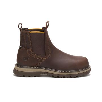 Caterpillar Fairbanks Chelsea Steel Toe Férfi Munkavédelmi Bakancs Kávé | CAT070-HU Caterpillar Fairbanks Chelsea Steel Toe Férfi Munkavédelmi Bakancs Kávé | CAT070-HU