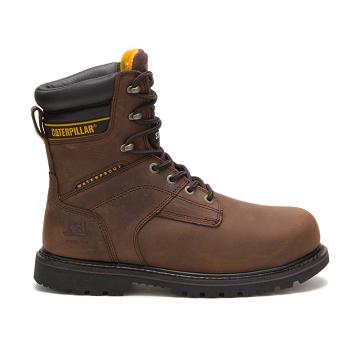 Caterpillar Salvo 8" Waterproof Steel Toe Thinsulate™ Férfi Vízálló Bakancs Kávé | CAT126-HU