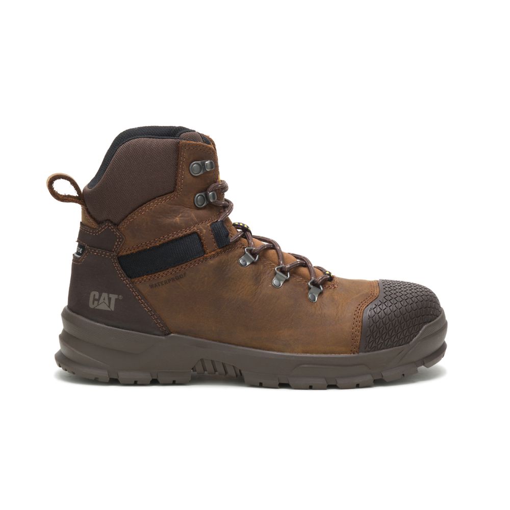 Caterpillar Accomplice X Waterproof Steel Toe Férfi Munkavédelmi Bakancs Kávé | CAT091-HU - Kattintásra bezárul