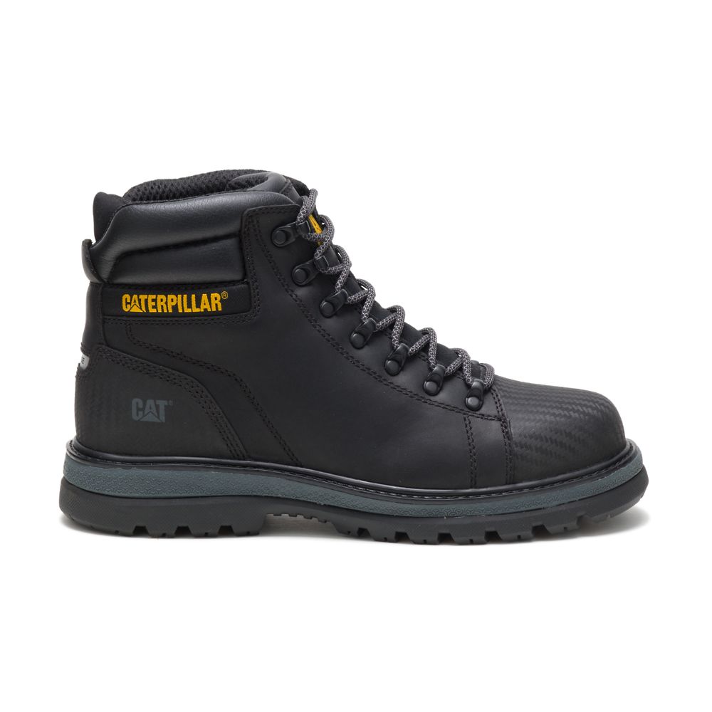 Caterpillar Foxfield Steel Toe Férfi Munkabakancs Fekete | CAT228-HU - Kattintásra bezárul
