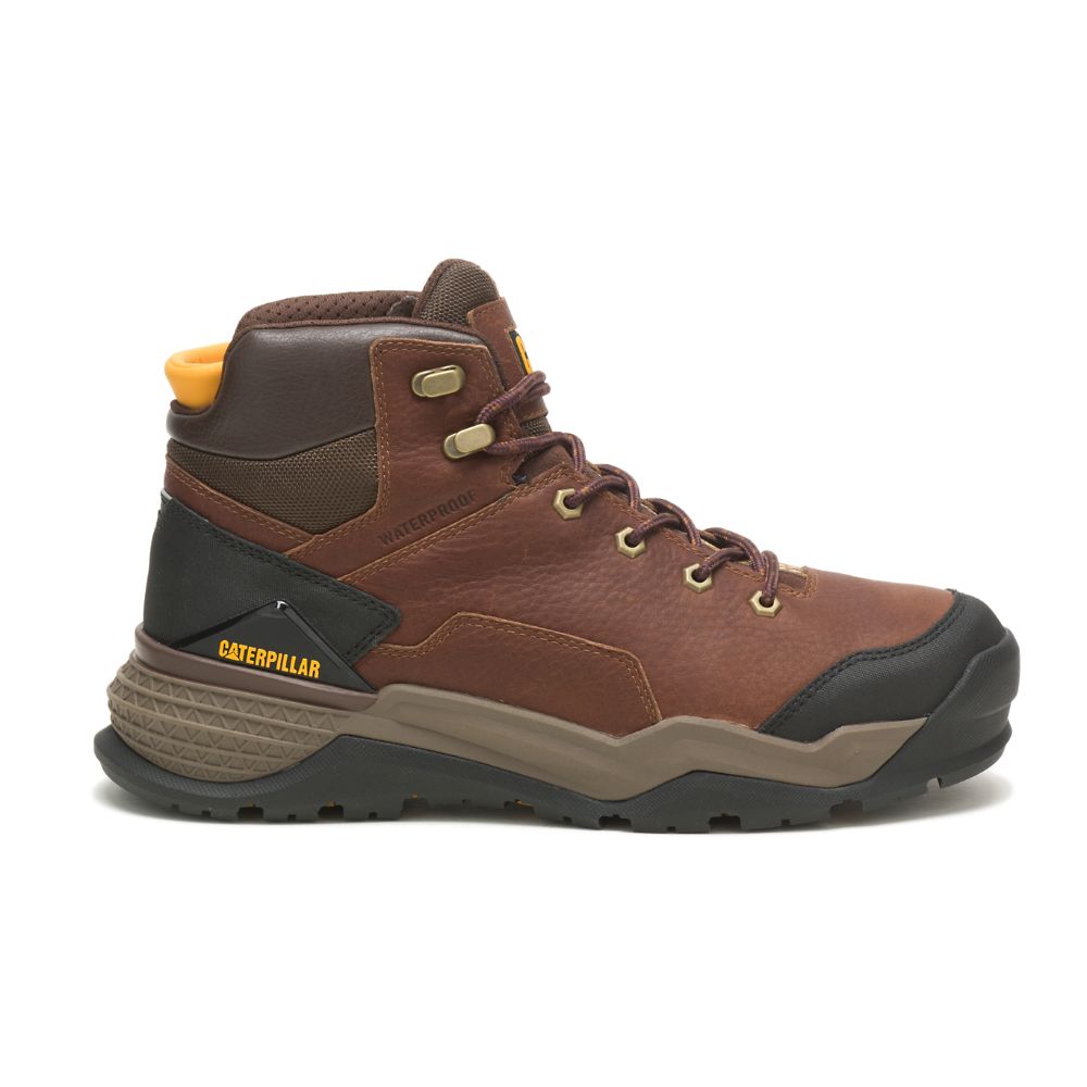 Caterpillar Provoke Mid Waterproof Férfi Munkavédelmi Bakancs Kávé | CAT078-HU - Kattintásra bezárul