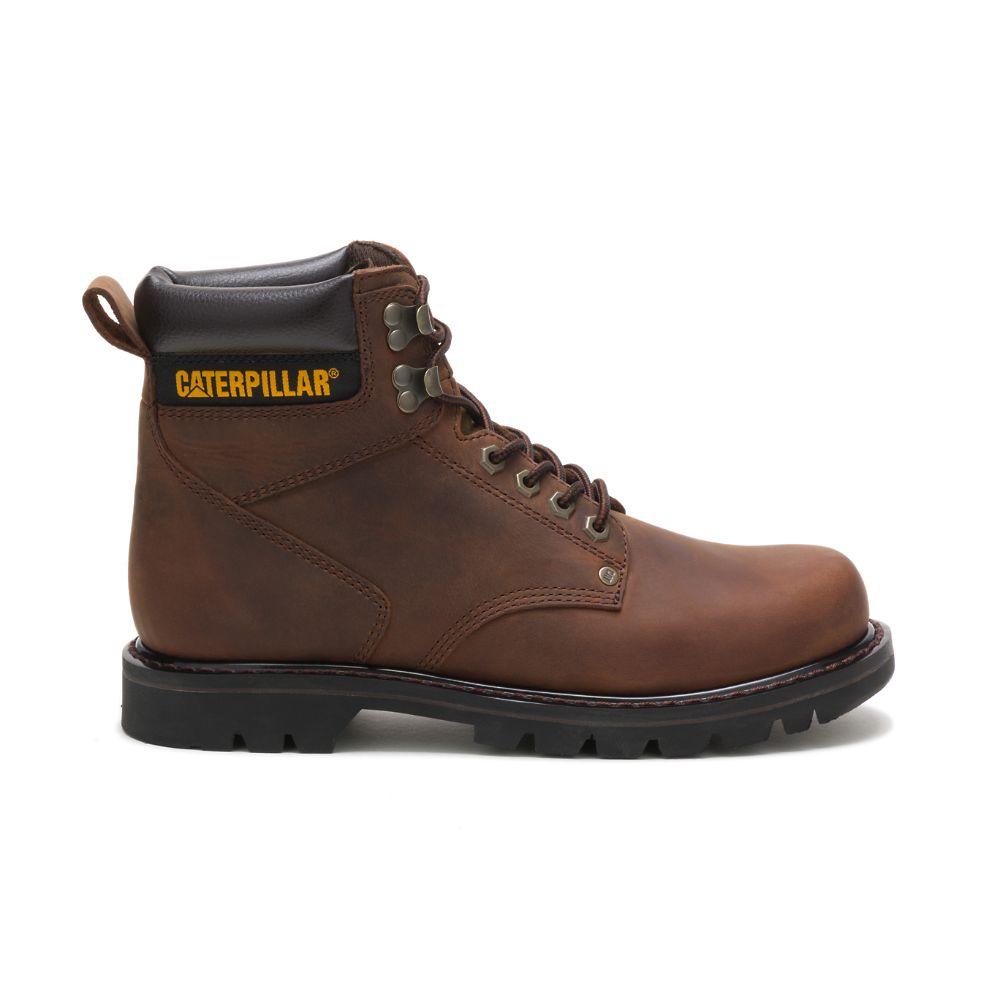 Caterpillar Second Shift Férfi Munkavédelmi Bakancs Kávé | CAT025-HU - Kattintásra bezárul