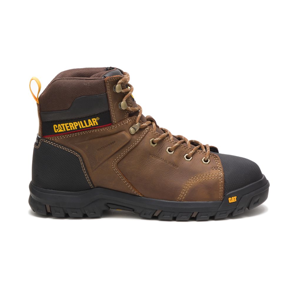 Caterpillar Wellspring Waterproof Metatarsal Guard Steel Toe Férfi Munkavédelmi Bakancs Kávé | CAT05 - Kattintásra bezárul
